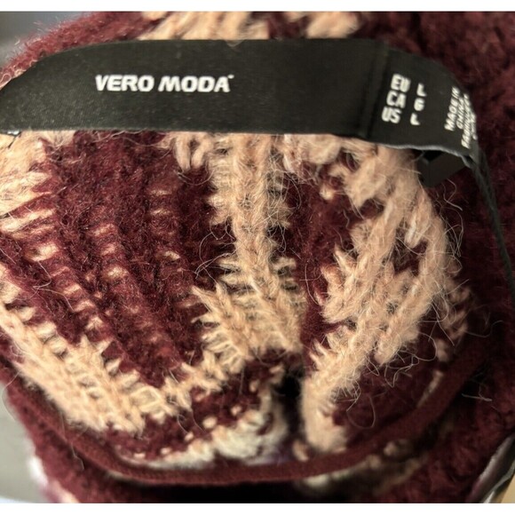 Vero Moda Fair Isle Sweater Womens L Nwt Nordic - Picture 7 of 10